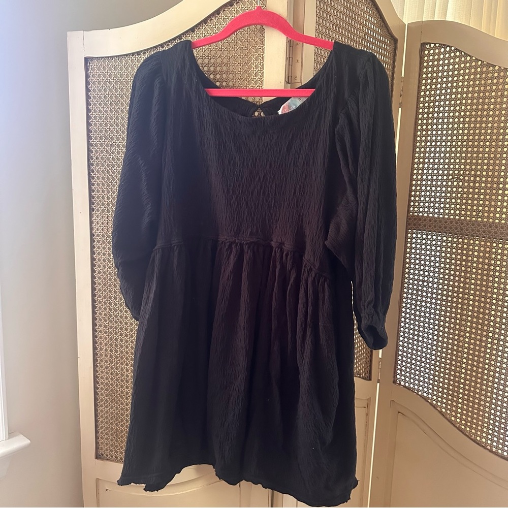 Black Free People Babydoll Dress